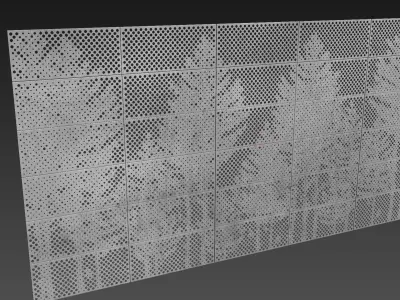perforated metal panel 28 3D model