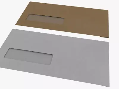 Envelope Size DL Style Window POCKET 3D model