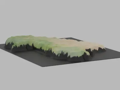 Burkina Faso Map Country Low-poly 3D model