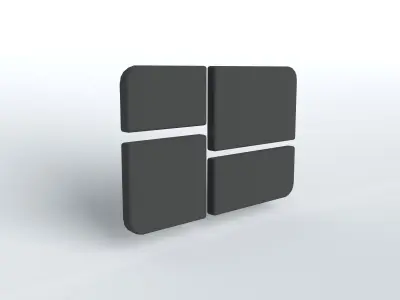 Windows 1 Logo v1 004 Free low-poly 3D model