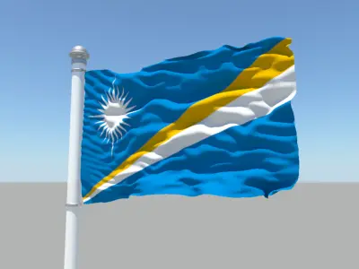 Marshall Islands flag 3D model