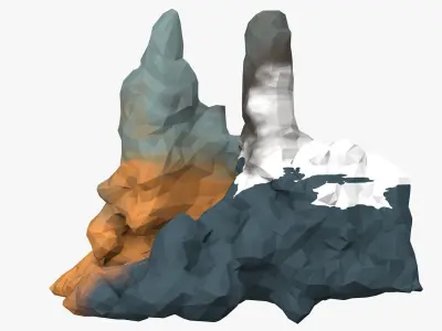 Low Poly Stone 3D model