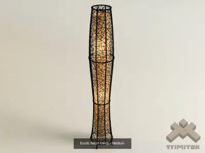 Exotic Mesh Lamps Set 3D Model Pack