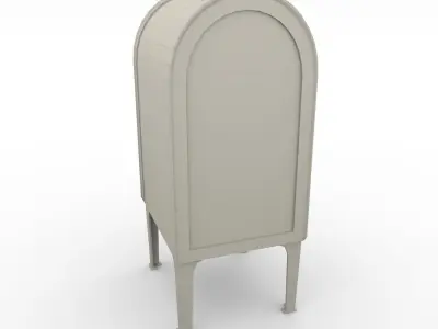 Mailbox Lowpoly PBR Low-poly 3D model