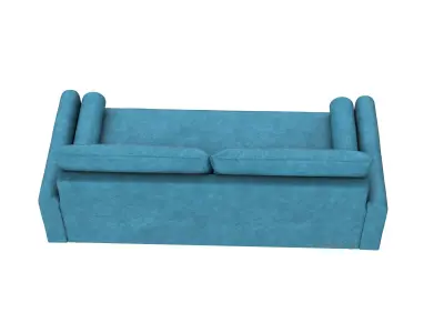 Modern Fabric Sofa Low-poly 3D model
