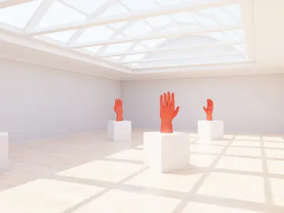 Art Museum Gallery Interior 22 Low-poly 3D model