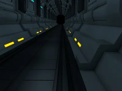 Sci Fi Tunnel Low-poly 3D model purchase