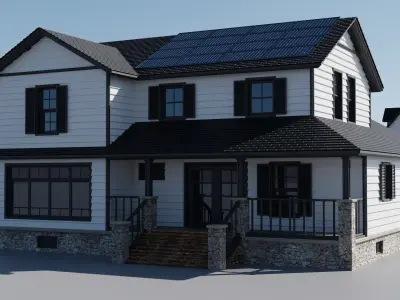 20 House pack Exterior only Low-poly 3D model