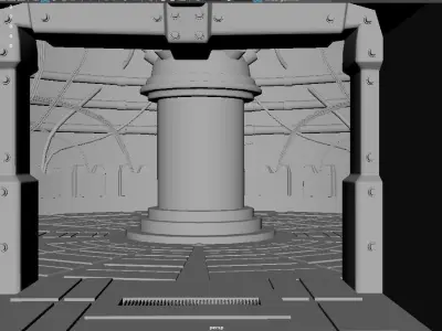 Sci-Fi Hall 3D model