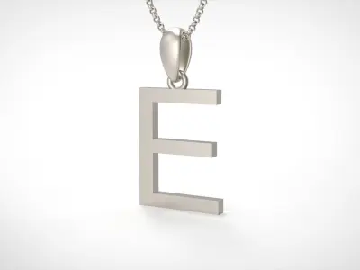 Model 606 Classic Initial Light E Letter 3D print model