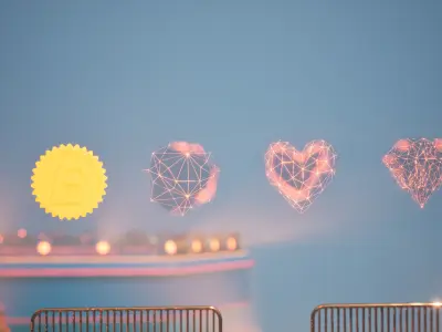 Stylized Platformer with Laser Bridge - Squid Game Modular  Low-poly 3D model