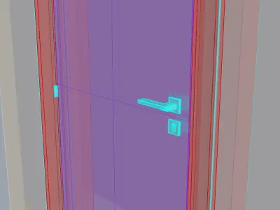 Wooden Door 3D model