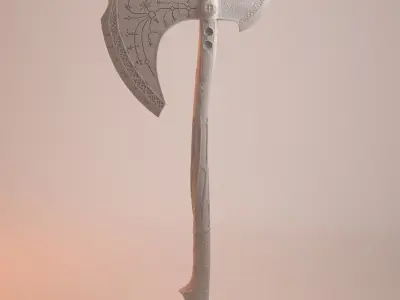 GOD OF WAR KRATOS LEVIATHAN AXE OBJ 3MF 3D PRINTING FILE 3D print model
