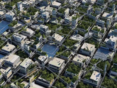 Future City HD A 3 3D model