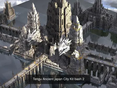 Samurai Architecture collection 1 3D Model Pack