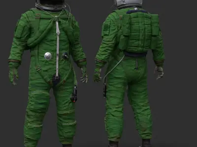 CS02 Male Space Suit FULL VERSION Low-poly 3D model