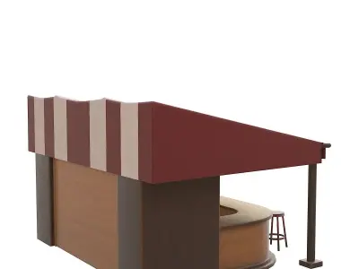 Bar counter 3D model
