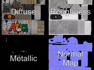 Vibrant Graffiti Wall model pack Texture