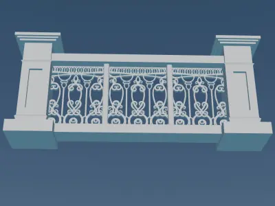 3D Concrete Balustrade 3D print model