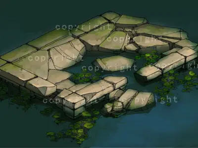Game Model - Kasyapa Forest Water Platform 02 3D model