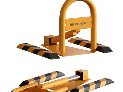 Parking barrier fencing parking restrictor 3D model