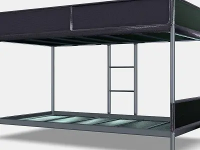 TUFFING Bunk bed frame Low-poly 3D model