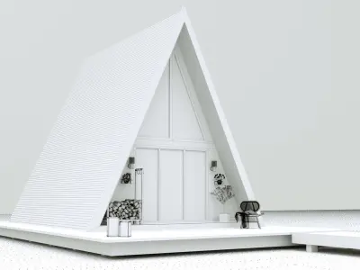 Lake House in the Forest  3D model
