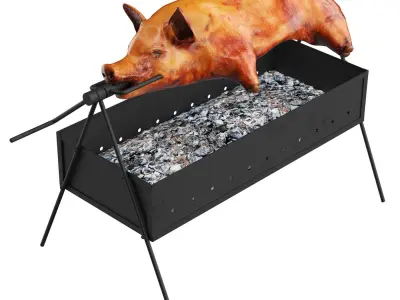 Pig on a skewer 3D model
