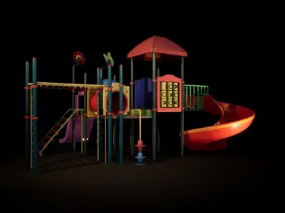 Playground Equipment 01 Low-poly 3D model