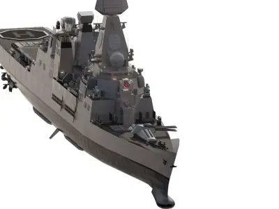 US NAVY NUCLEAR POWERED CRUISER 3D model