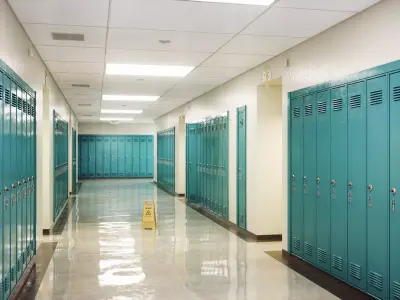 School Corridor Low-poly 3D model