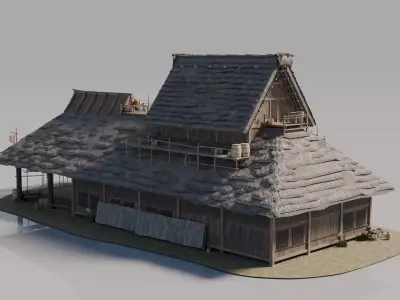 Traditional Japanese House 6 3D model