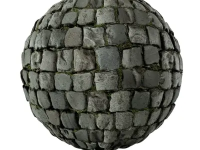 PBR - Material Cobblestone Floor 4K Texture