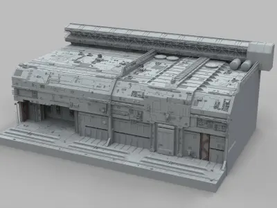 Sci-Fi architecture Elements collection 9 3D model