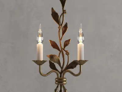 Applique 2 Lumieres by Bagues Paris 3D model