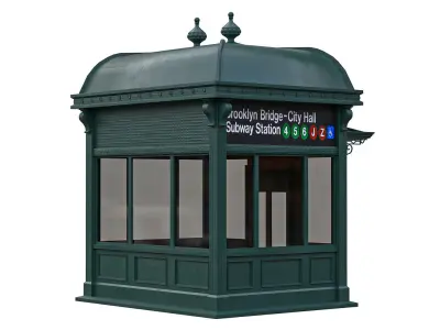  NYC city hall subway station 01 Low-poly 3D model