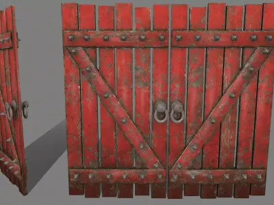 Medieval Door   Low-poly 3D model