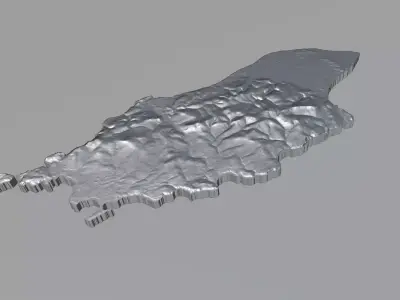 Isle of Man Ellan Vannin Terrain Country 3D model