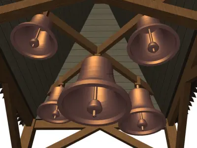 Wooden belfry 3D model