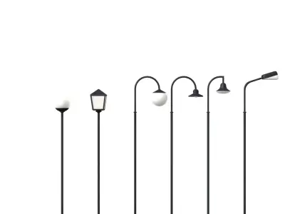 Lampu Taman Modular Outdoor Garden Lighting 3D model