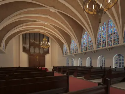 Church Interior 04 3D model