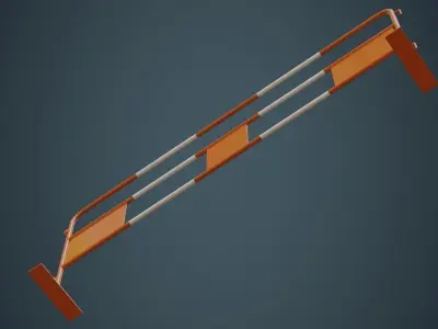 Crowd Barrier 4A Low-poly 3D model