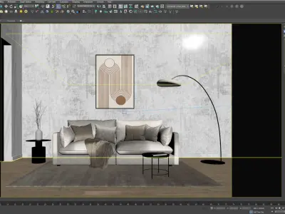 interior living room scene 35 3D model