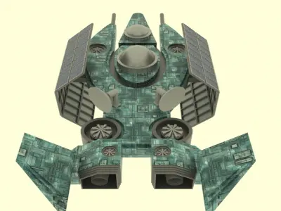 Es - 300 Spaceship  Low-poly 3D model
