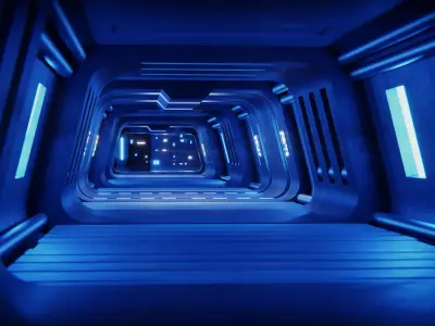 Sci-Fi Passage - Made with Blender 3D model