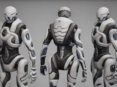 Robot 6 Low-poly 3D model