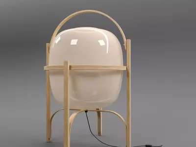 Floor lamp Low-poly 3D model 6