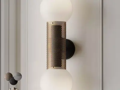 Perf Double Wall Sconce by Jonathan Ben-Tovim 3D model