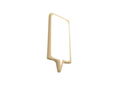Speech Balloon v4 002 Low-poly 3D model