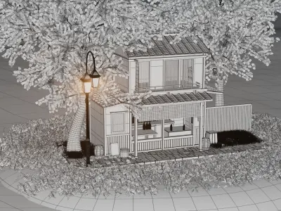 3D Coffee Shop Concept  3D model